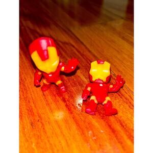 Chibi Iron Man Mini Figures Pack of 10 | Party Favors, Cake Toppers, Gifts